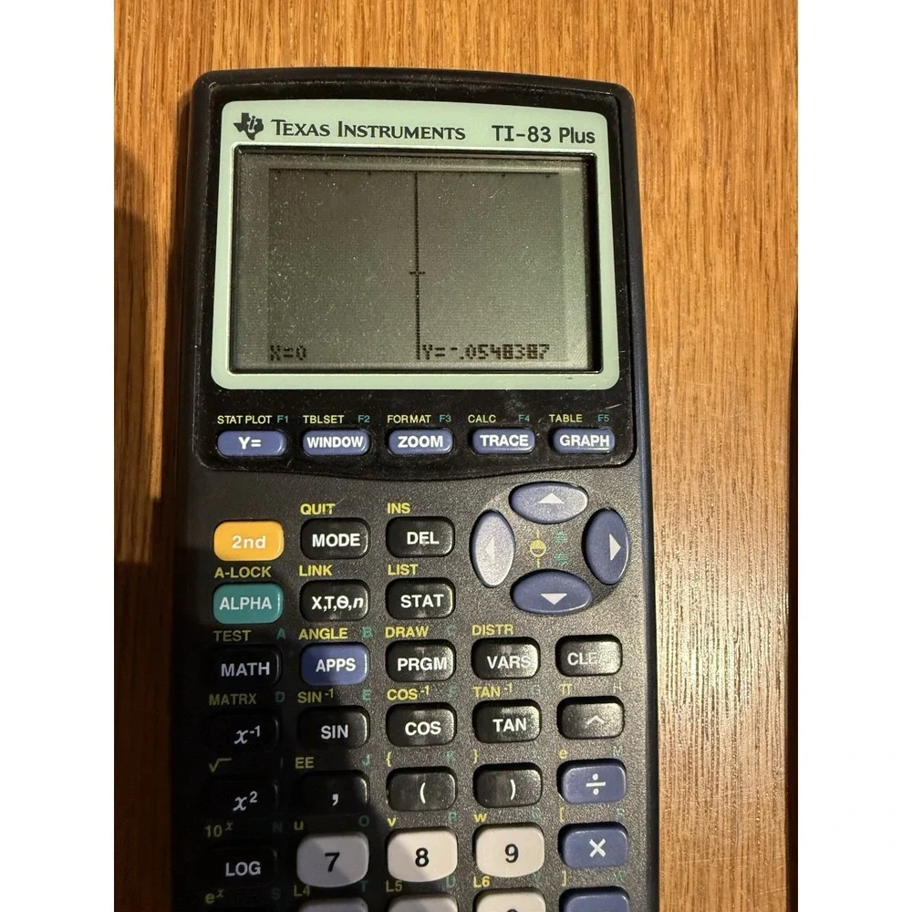 Texas Instruments TI-83 Plus Graphing‎ Calculator with Slip Cover - Black TESTED
